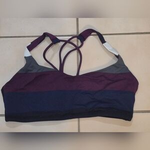 Lululemon Free to Be Wild Bra | Size 6 | Double Trouble Stripe Ultra Violet